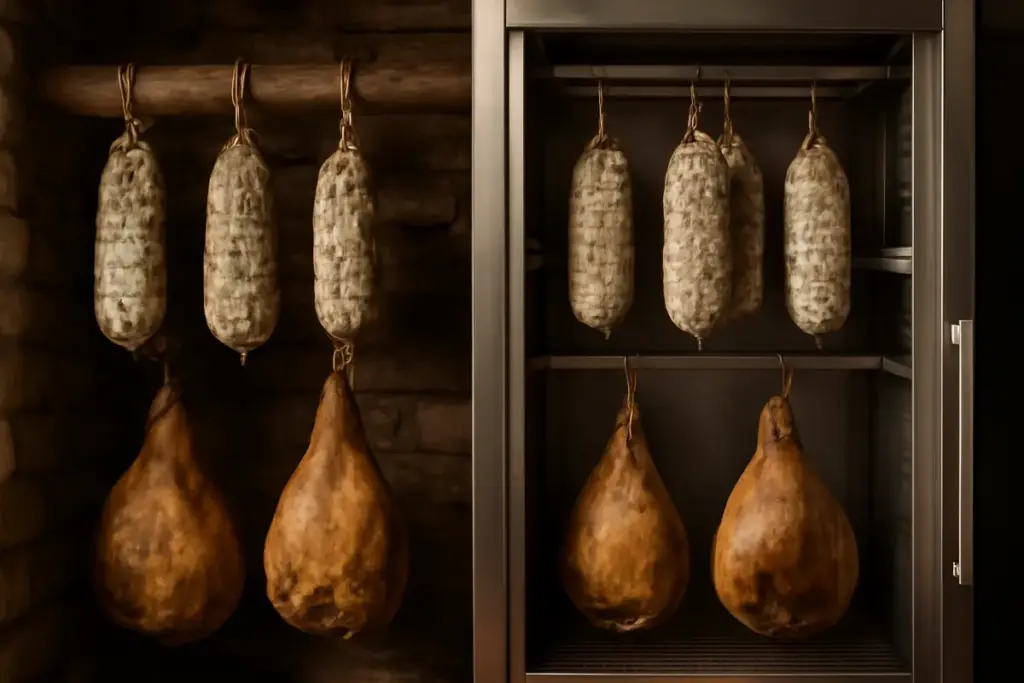 Affinatura dei salumi: la differenza tra cantina e armadio che cambia tutto nel gusto