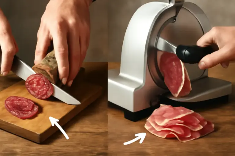 Filo di coltello o affettatrice? Il metodo giusto per valorizzare ogni salume