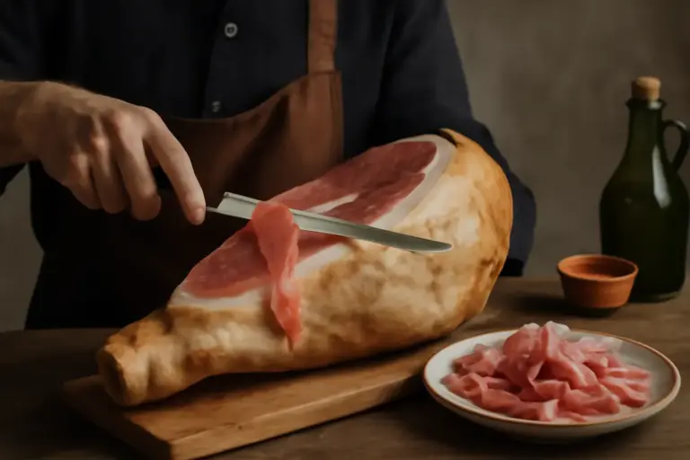 Tagliare il prosciutto crudo a mano: perché il coltello fa la differenza sul sapore